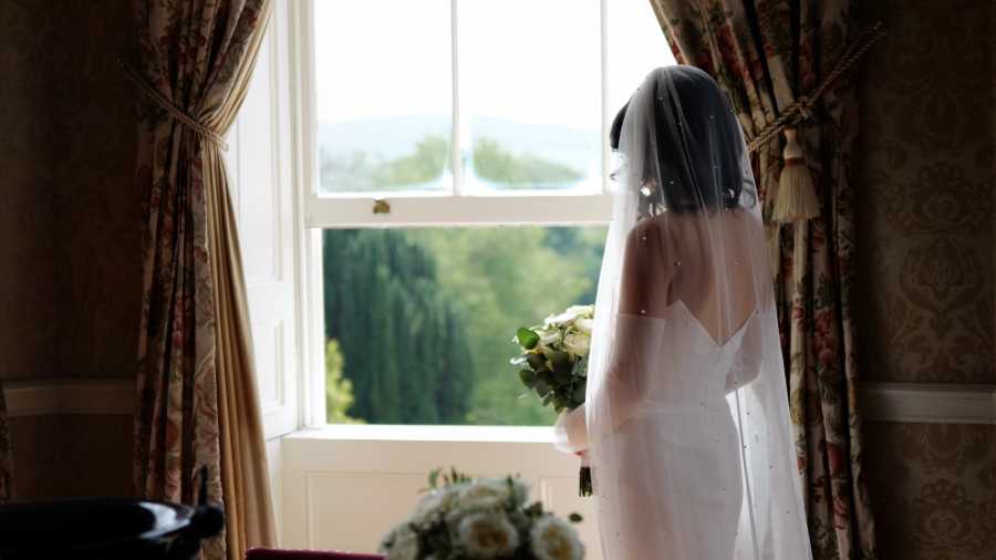 A wedding couple at Castle Durrow, filmed by The Vow